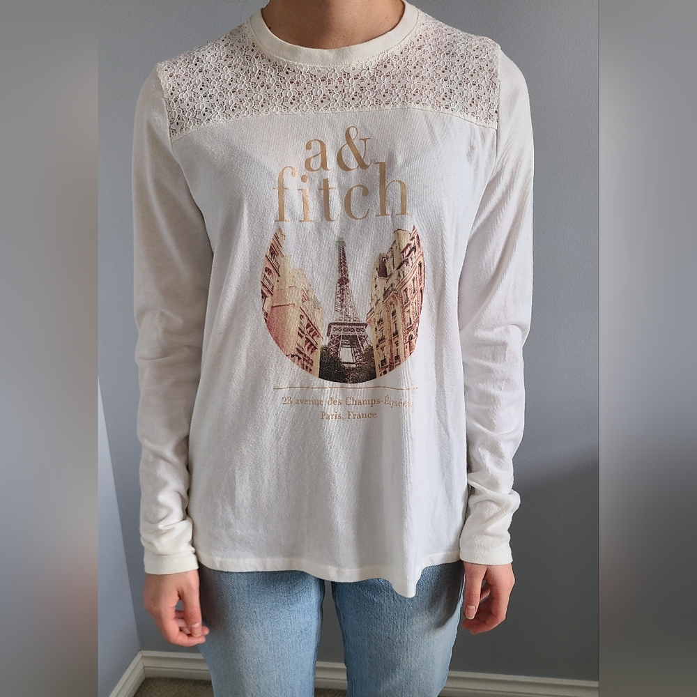 Abercrombie and Fitch  NWOT big girls Long Sleeve white shirt, size 15/16